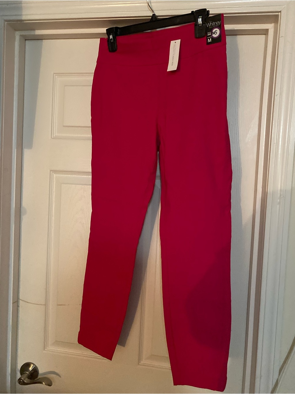 New York & Company Bright Pink Straight Leg Pants